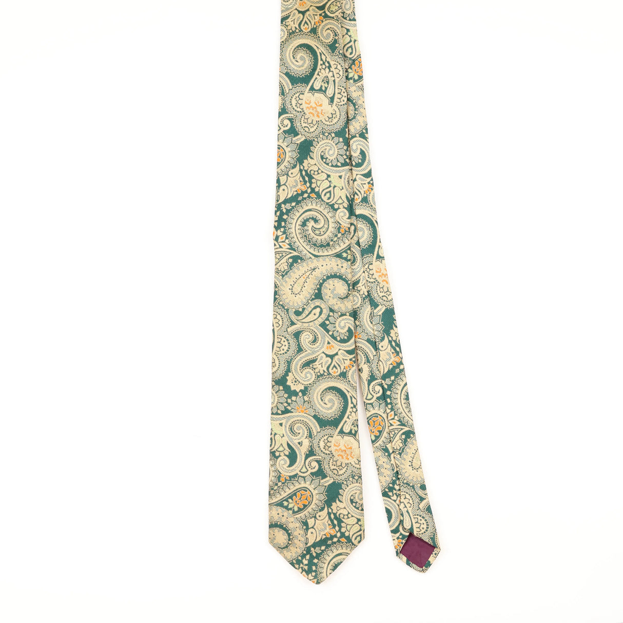 Front of Vintage 1980's Paisley Patterned Tie