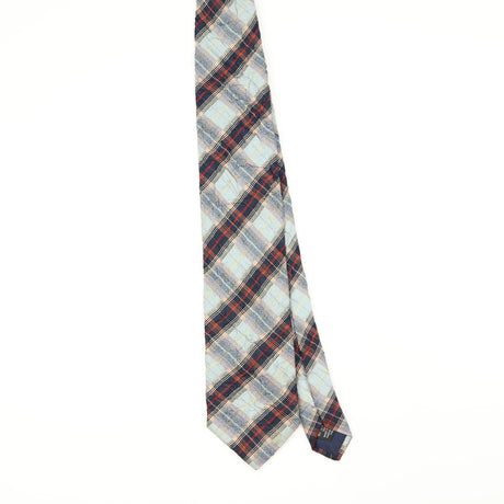 Front Front of Vintage 1990's Kenzo Crinkle Plaids & Checks Patterned Tie