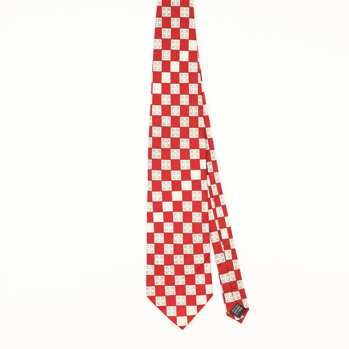 Front of Vintage 1990's Geometric Patterned Tie