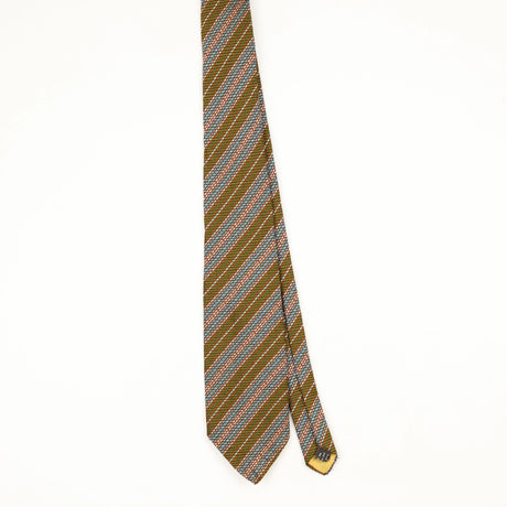 Front Front of Vintage 1980's Striped Patterned Tie