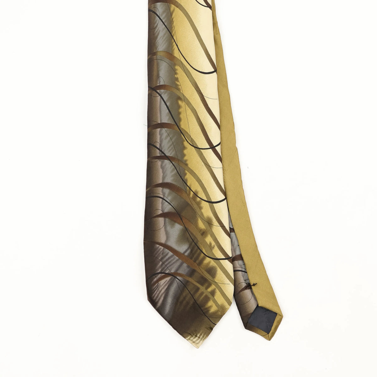 Front Front Detail of Vintage 1990's Jerry Garcia Banyan Trees Abstract Patterned Tie