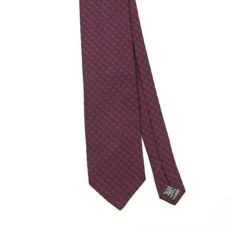 Front Front Detail of Vintage 1990's Gianfranco Ferré Geometric Patterned Tie