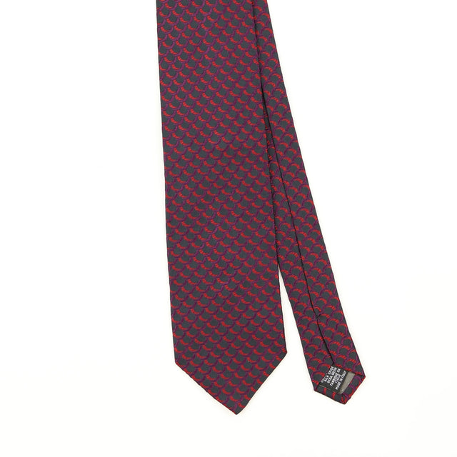 Front Front Detail of Vintage 1990's Gianfranco Ferré Geometric Patterned Tie