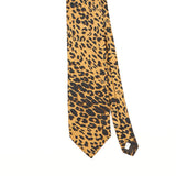 Front Detail of Vintage 1990's Leopard Animal Print Patterned Tie