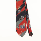 Front Detail of Vintage 1990's Henry Grethel Floral Patterned Tie