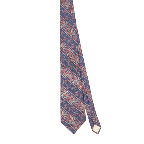 Front Front of Vintage 1990's Christian Dior Paisley Patterned Tie