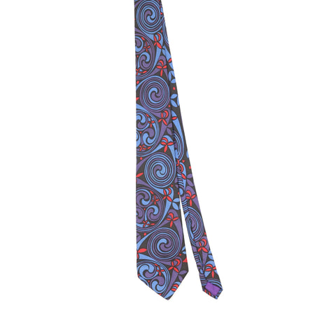 Front Front of Vintage 1990's Swirls Abstract Patterned Tie