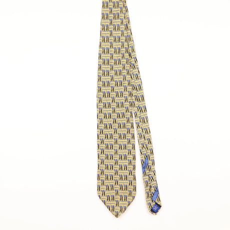 Front of Vintage 1990's Geometric Patterned Tie