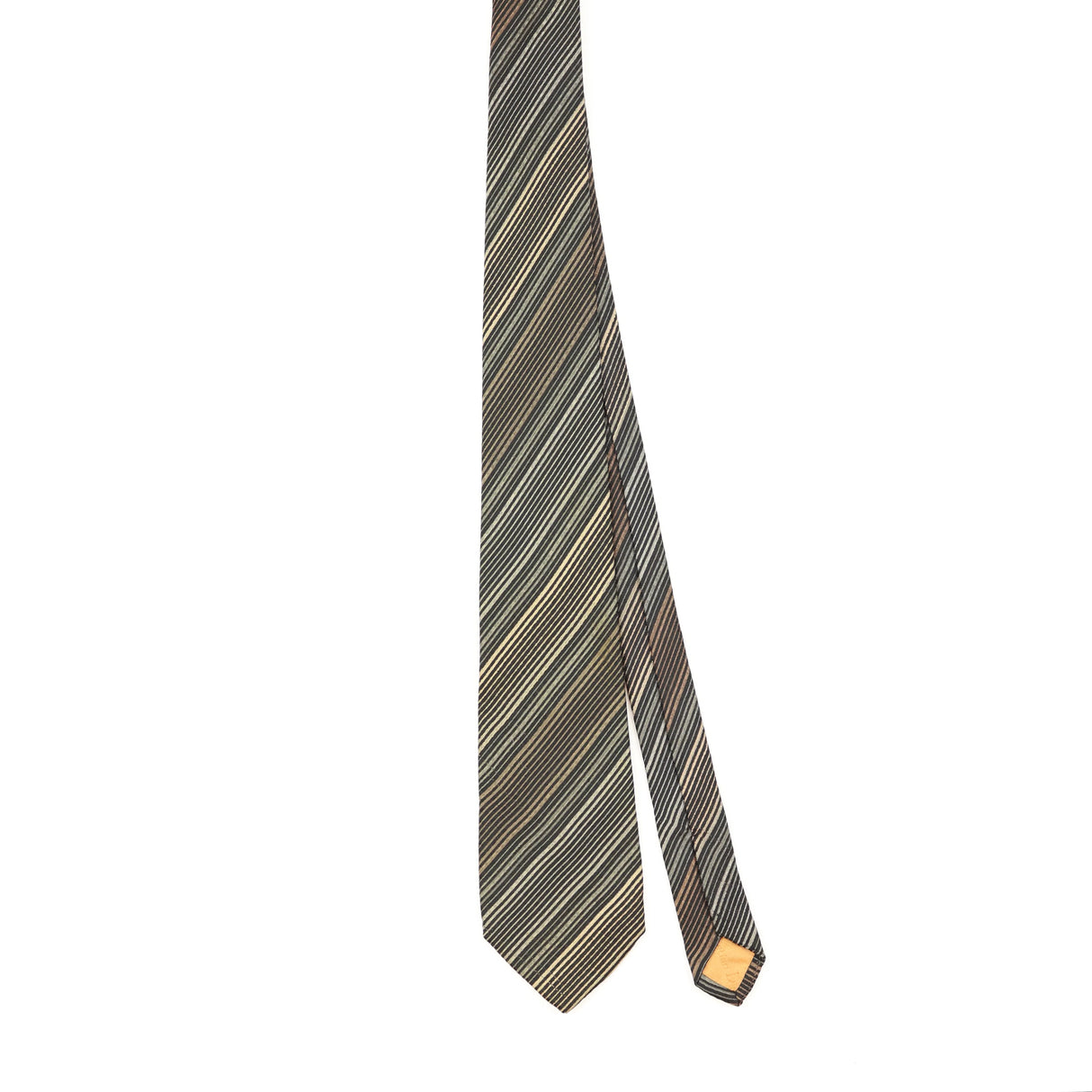 Front Front of Vintage 1980's Christian Dior Striped Patterned Tie