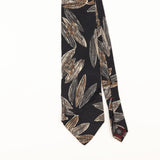 Front Detail of Vintage 1990's Zylos Geometric Patterned Tie