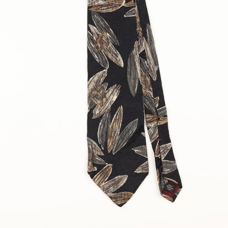 Front Detail of Vintage 1990's Zylos Geometric Patterned Tie