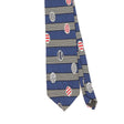 Front Detail of Vintage 1990's Football Striped Patterned Tie