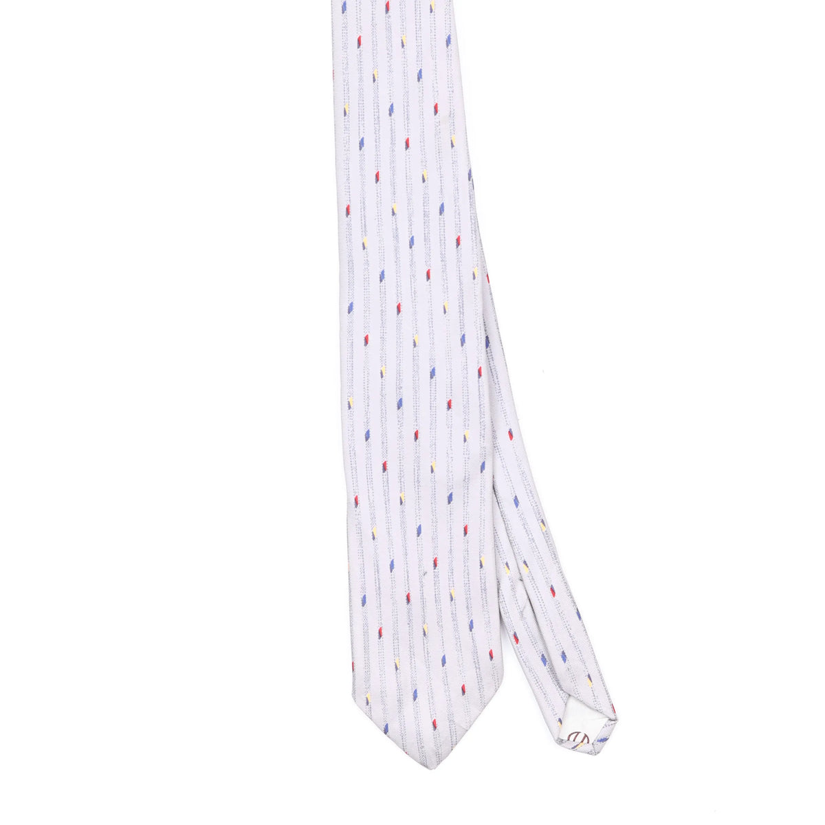 Front Front Detail of Vintage 1990's Saks Fifth Avenue Geometric Patterned Tie