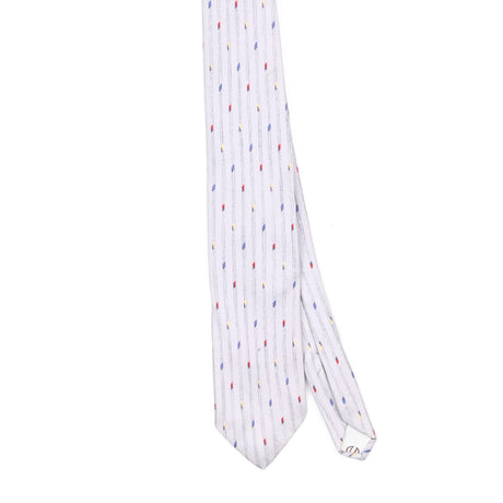 Front Front Detail of Vintage 1990's Saks Fifth Avenue Geometric Patterned Tie