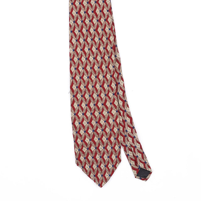 Front Front Detail of Vintage 1990's Kenneth Cole Geometric Patterned Tie