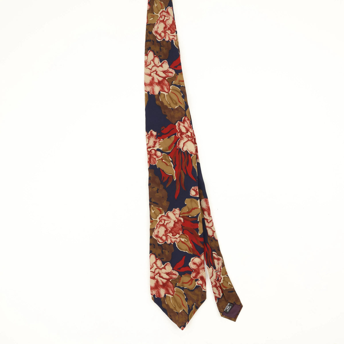 Front Front of Vintage 1990's Enrico Coveri Floral Patterned Tie