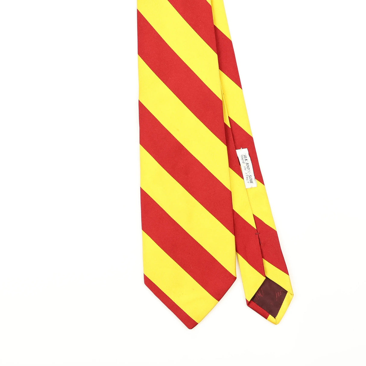 Front Detail of Vintage 1990's Brioni Striped Patterned Tie