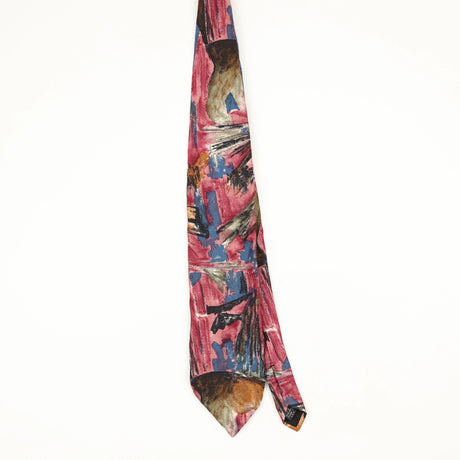 Front Front of Vintage 1990's Tom James Abstract Patterned Tie