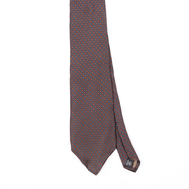 Front Front Detail of Vintage 1990's John Henry Geometric Patterned Tie