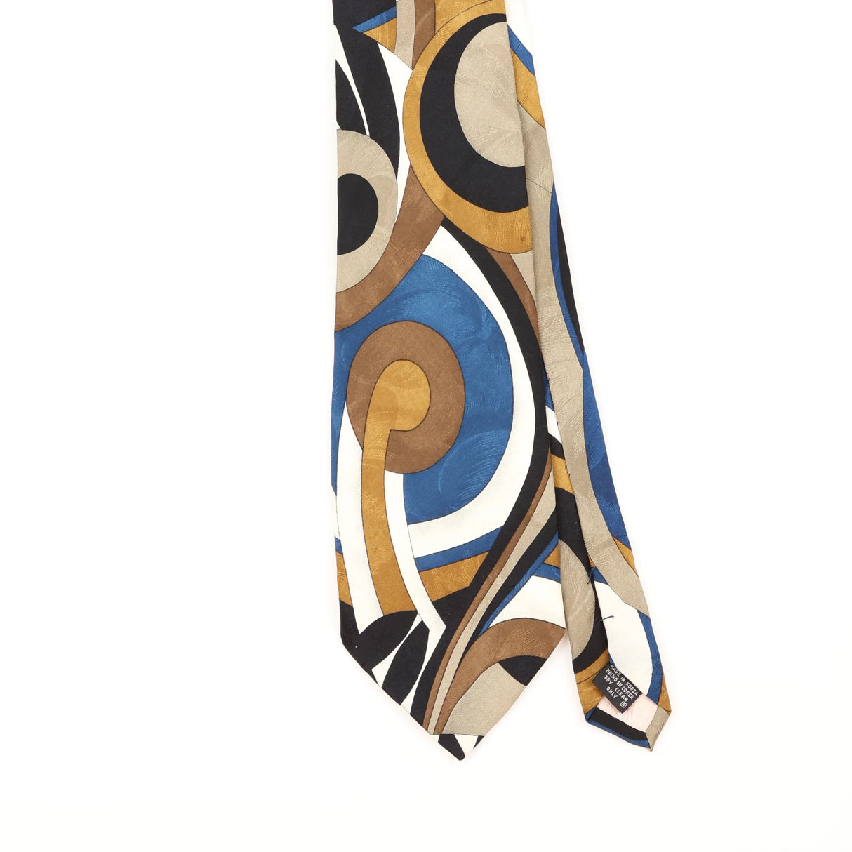 Front Detail of Vintage 1990's Abstract Patterned Tie