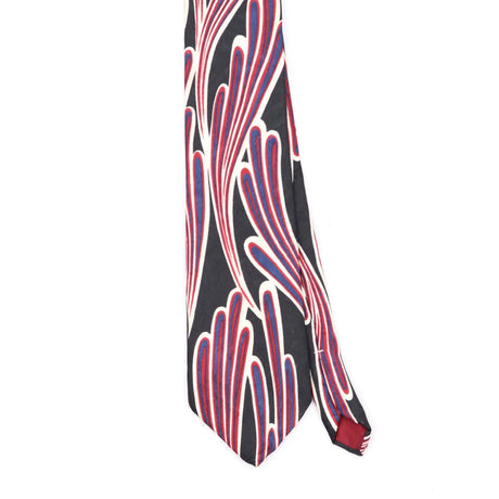 Front Front Detail of Vintage 1990's Abstract Patterned Tie