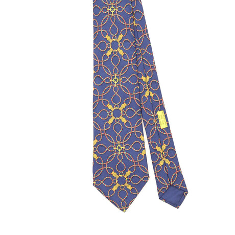 Front Detail of Vintage 1990's Hermès Geometric Patterned Tie