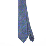 Front Front Detail of Vintage 1980's Paisley Patterned Tie