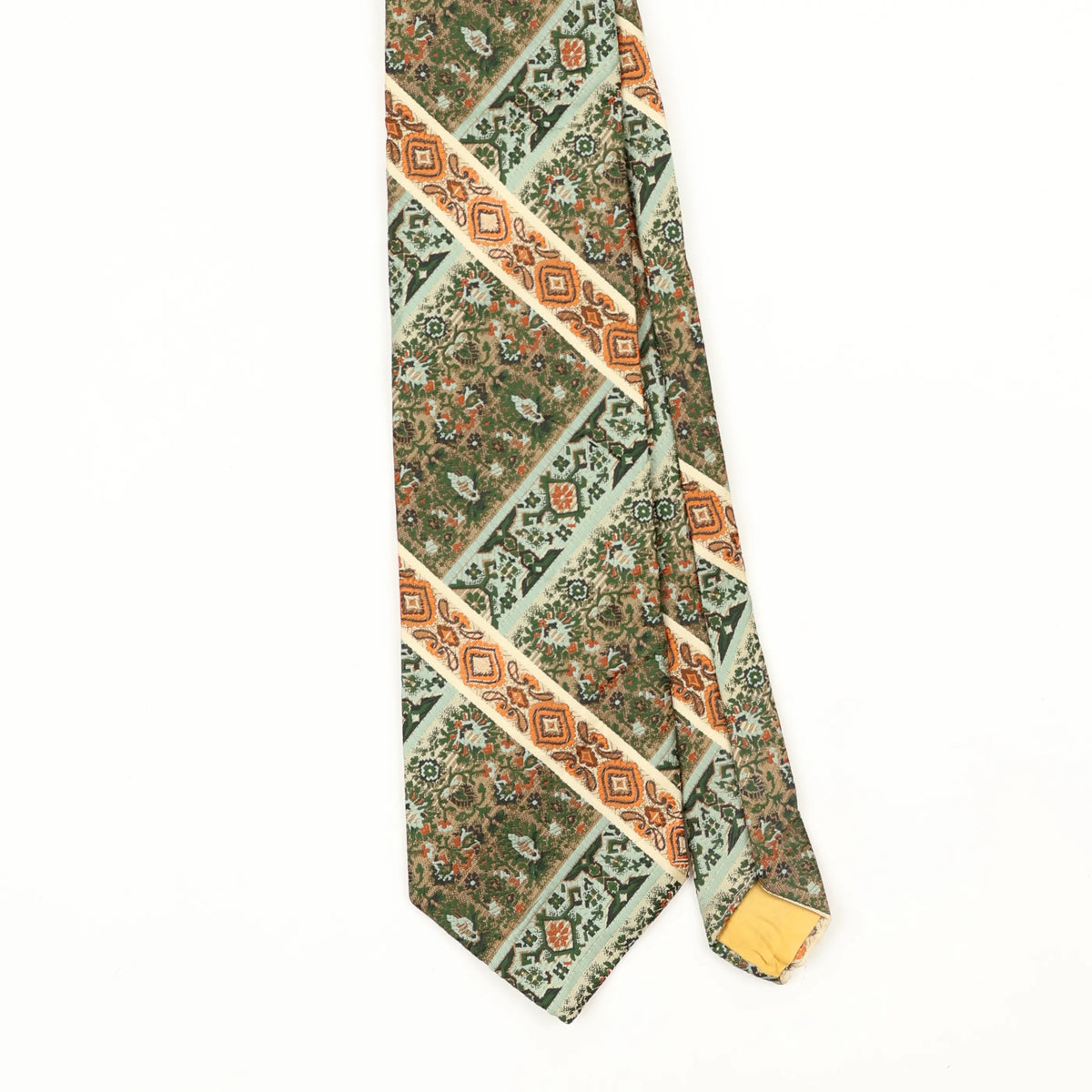 Front Front Detail of Vintage 1980's Damon Geometric Patterned Tie