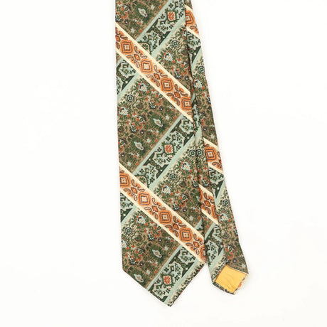 Front Front Detail of Vintage 1980's Damon Geometric Patterned Tie