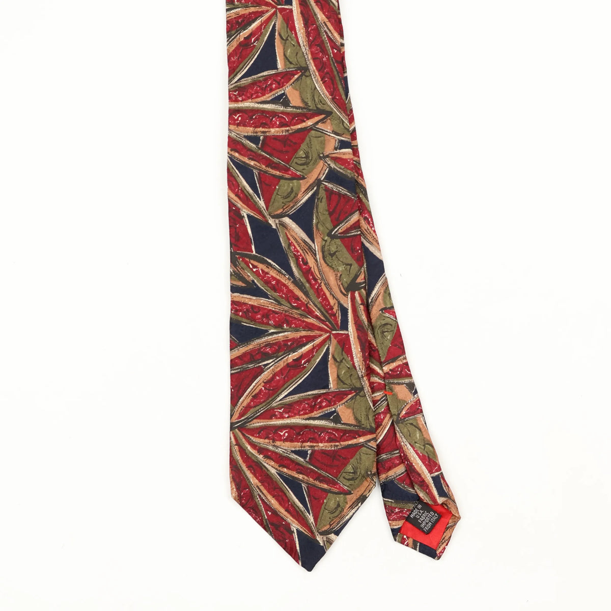 Front Front Detail of Vintage 1990's Abstract Patterned Tie
