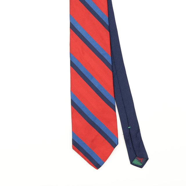 Front Detail of Vintage 1990's Tommy Hilfiger Striped Patterned Tie