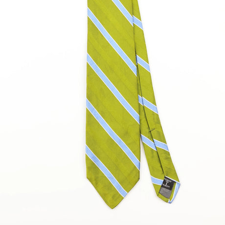 Front Detail of Vintage 1990's Robert Talbott Best Of Class Striped Patterned Tie