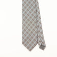 Front Detail of Vintage 1990's Brioni Check Patterned Tie