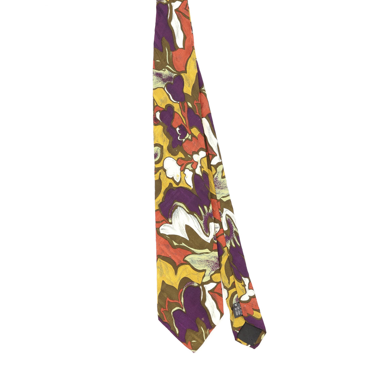 Front Front of Vintage 1990's Floral Patterned Tie