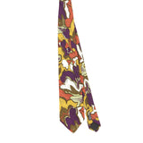 Front Front of Vintage 1990's Floral Patterned Tie