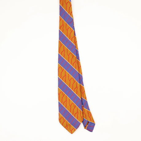 Front Front of Vintage 1980's Striped Patterned Tie