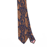 Front Front Detail of Vintage 1990's Ted Baker Paisley Patterned Tie