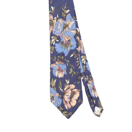 Front Front Detail of Vintage 1990's Floral Patterned Tie
