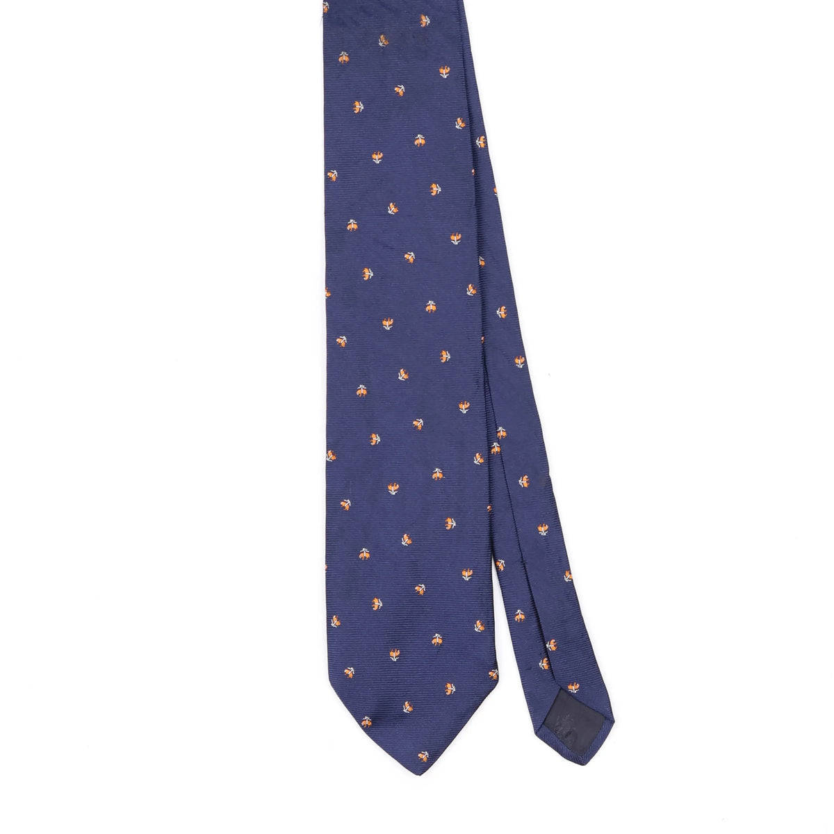 Front Front Detail of Vintage 1990's Brooks Brothers Foulard Geometric Patterned Tie