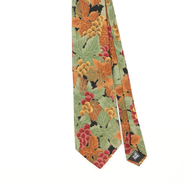 Front Detail of Vintage 1980's Floral Patterned Tie