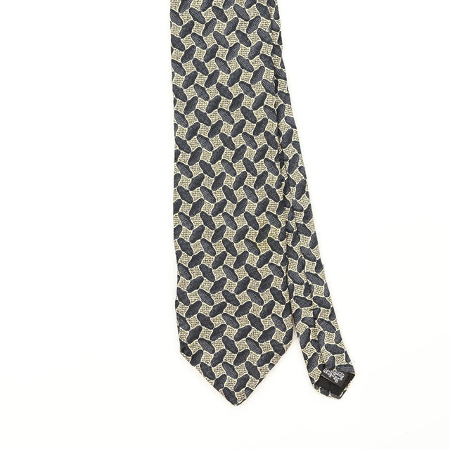 Front Front Detail of Vintage 1990's Haggar Geometric Patterned Tie