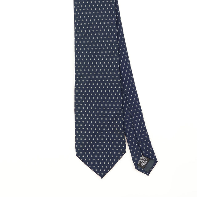 Front Detail of Vintage 1990's Giorgio Armani Geometric Patterned Tie