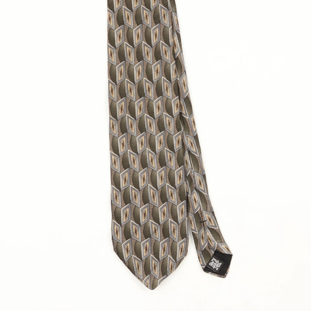 Front Front Detail of Vintage 1990's Croft & Barrow Geometric Patterned Tie