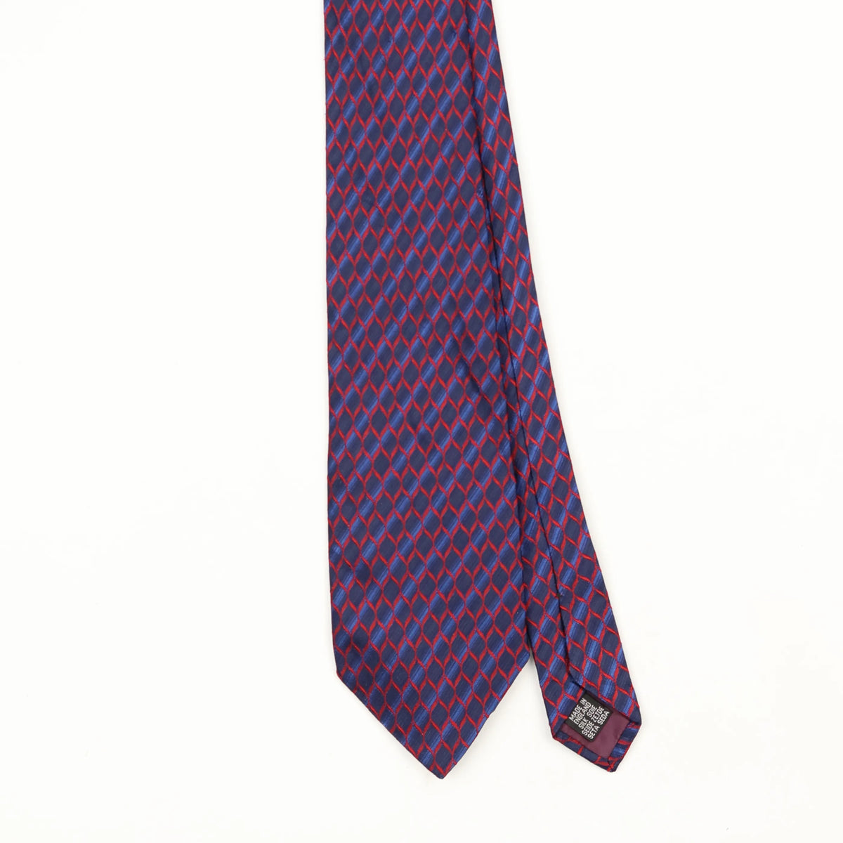 Front Front Detail of Vintage 1990's Geometric Patterned Tie