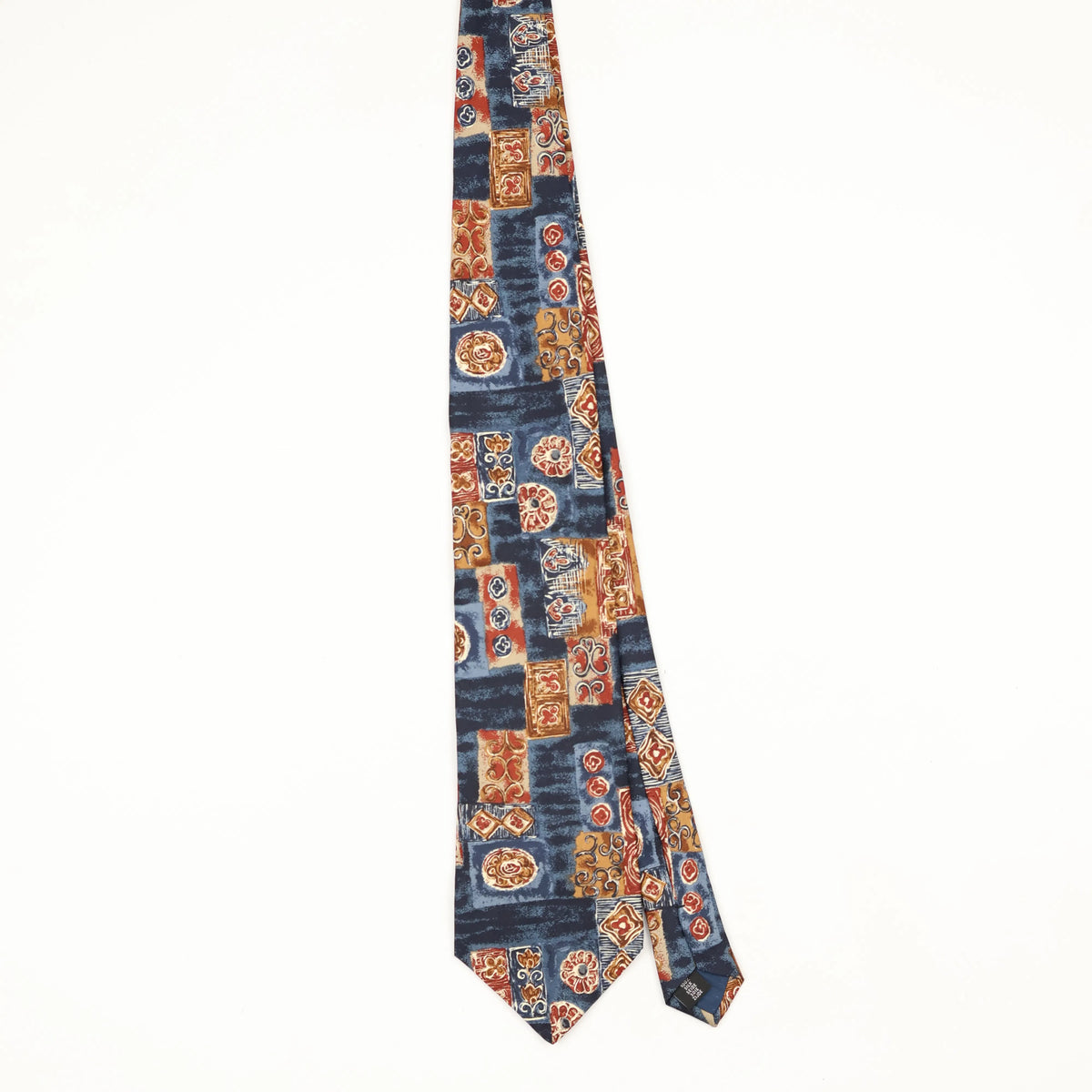 Front Front of Vintage 1990's Floral Patterned Tie