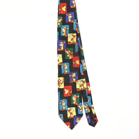 Front Front of Vintage 1990's Disney Tigger Cartoon Patterned Tie