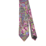 Front Detail of Vintage 1980's Floral Patterned Tie