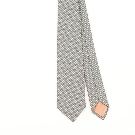 Front Detail of Vintage 1980's Geometric Patterned Tie