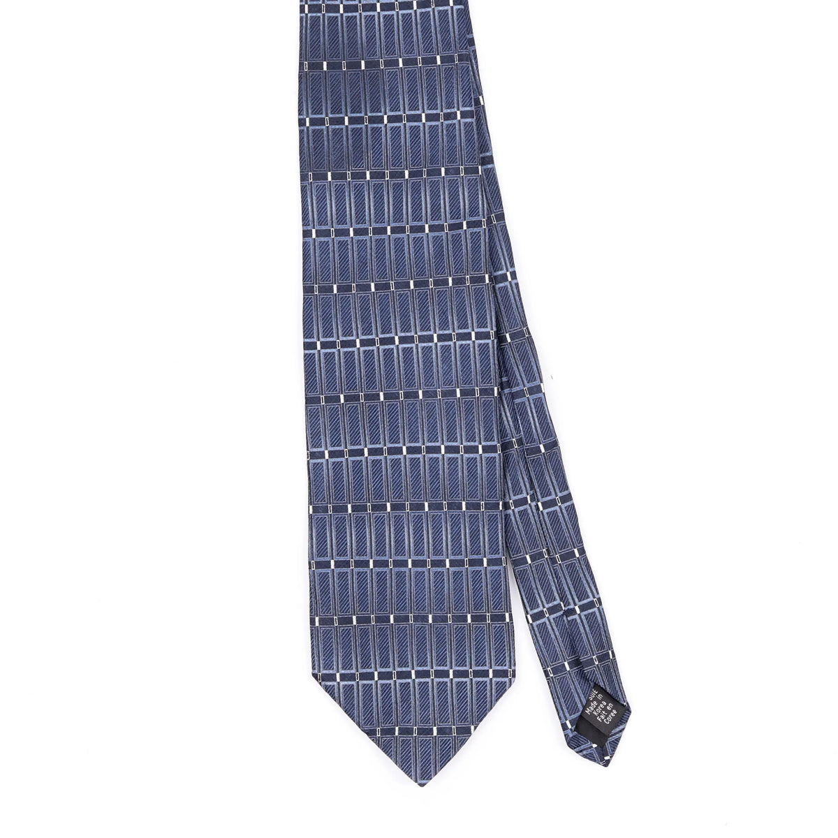 Front Front Detail of Vintage 1990's Check Patterned Tie
