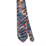 Front Front Detail of Vintage 1990's Ungaro Paris Abstract Patterned Tie